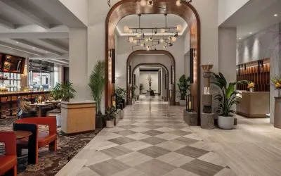 Hotel lobby entrance at Sofitel Philadelphia At Rittenhouse Square.
