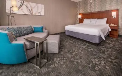 Spacious king room at Courtyard Dulles Airport Chantilly.