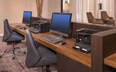 Business center at Courtyard Dulles Airport Chantilly.