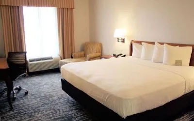 Romantic king room at Country Inn & Suites By Radisson, BWI Airport.