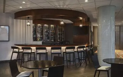 Hotel bar at Washington Dulles Marriott Suites.