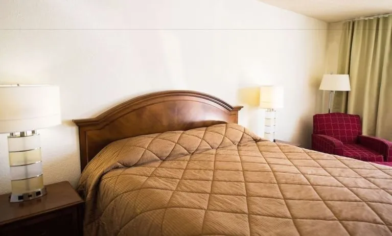 Romantic king room at Stardust Motel Redding.