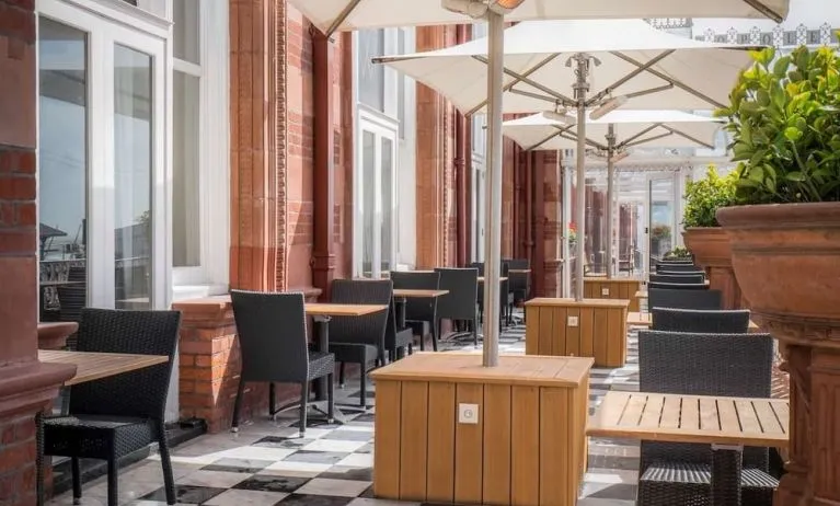 Outdoor seating at DoubleTree By Hilton Brighton Metropole.