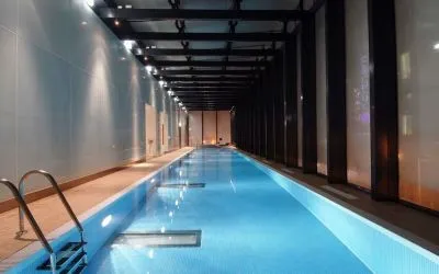 Indoor pool at Hilton Manchester Deansgate.