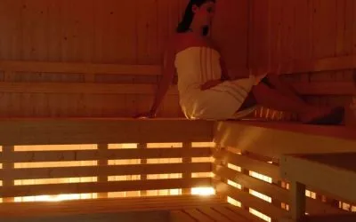 Spa and sauna at Hilton Manchester Deansgate.