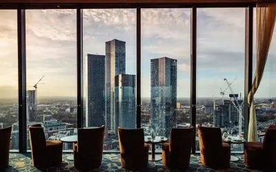 City views at Hilton Manchester Deansgate.