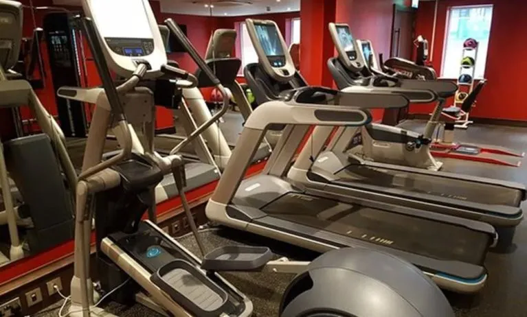 Fitness center at DoubleTree By Hilton Woking.