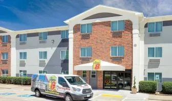 Hotel exterior at Super 8 Bedford DFW Airport West.  