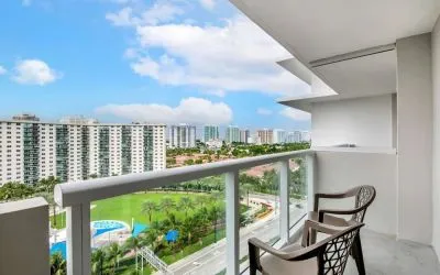 Day room with balcony at Ramada Plaza Marco Polo Beach Resort.