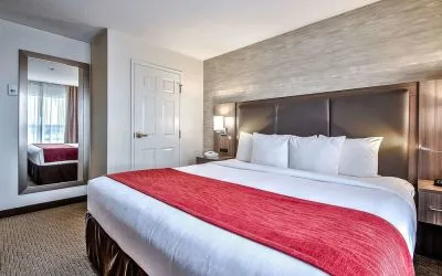 Comfortable king room at Comfort Inn And Suites Calgary South.