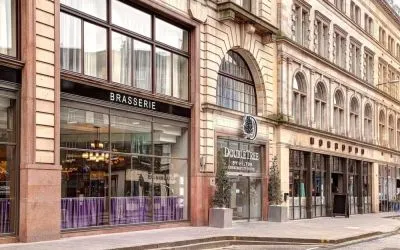 Hotel exterior at DoubleTree By Hilton Edinburgh City Centre.
