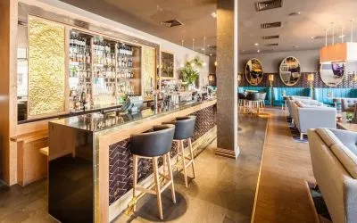 Cocktail bar at DoubleTree By Hilton Edinburgh City Centre.