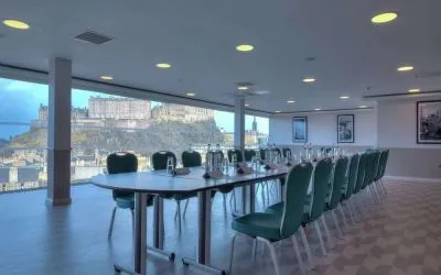 Professional meeting room at DoubleTree By Hilton Edinburgh City Centre.