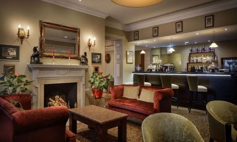 Hotel bar at Hilton London Euston.