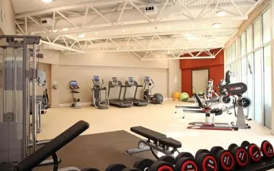 Fitness center available at DoubleTree By Hilton Bristol City Centre.  