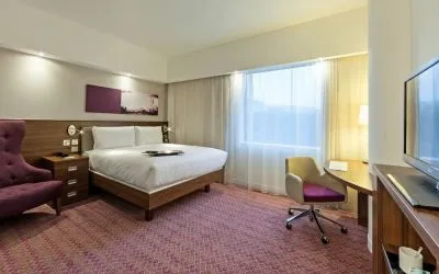 Comfortable day use room at Hampton By Hilton London Gatwick Airport.