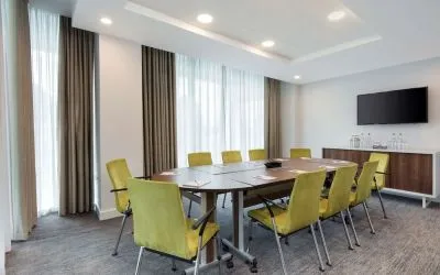 Meeting room at Hampton By Hilton London Stansted Airport.
