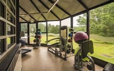 Fitness center available at Hilton Cobham. 
