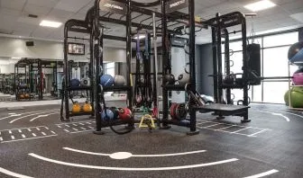 Well equipped fitness center at Doubletree by Hilton Glasgow Strathclyde.