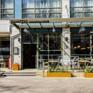Alfresco dining perfect for coworking at DoubleTree by Hilton London Kingston upon Thames.