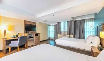 Day room with queen beds at Grand Park Hotel & Suites Downtown Vancouver.