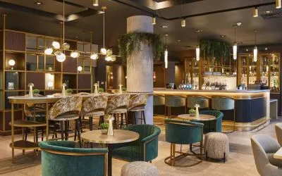 Hotel bar at Leonardo Royal Hotel Glasgow.