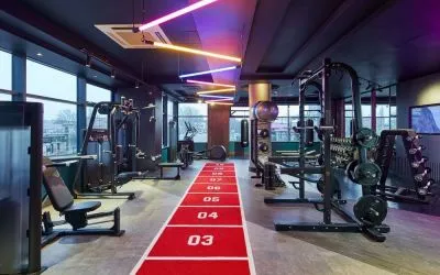 Fitness center available at Leonardo Royal Hotel Glasgow.
