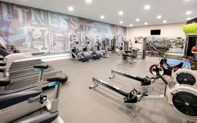 Well equipped fitness center at Leonardo Hotel And Conference Venue Hinckley Island.