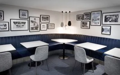 Hotel bar perfect for coworking at Leonardo Royal Hotel Oxford.