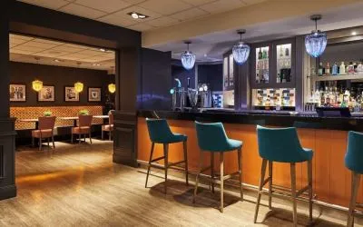 Hotel bar at Leonardo Hotel Edinburgh Murrayfield.