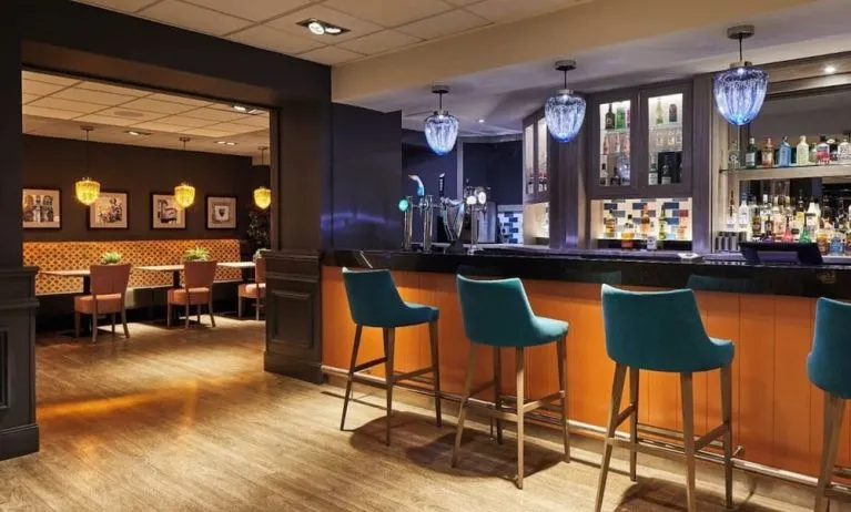 Hotel bar at Leonardo Hotel Edinburgh Murrayfield.
