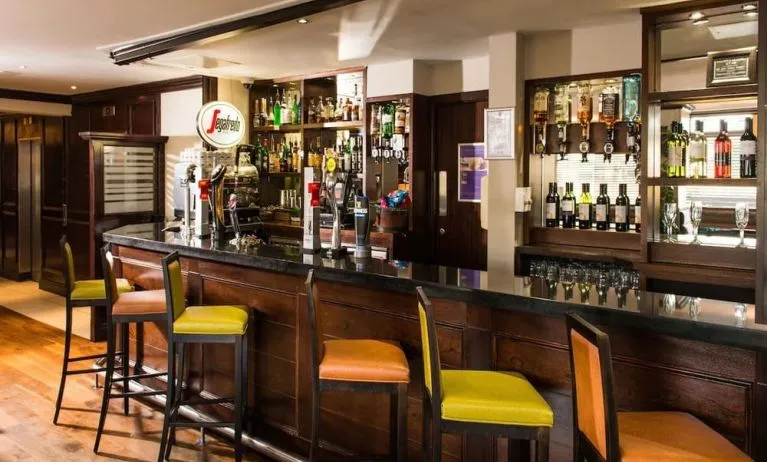 Hotel bar at Leonardo Inn Glasgow West End.
