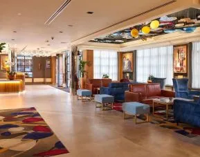Hotel lobby sitting at NYX Dublin Christchurch.