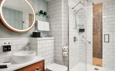 Private guest bathroom at NYX Dublin Christchurch.