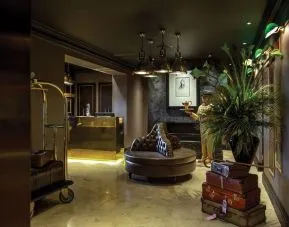 Reception area at Hotel Gotham. 