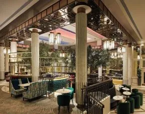 Dining area perfect for coworking at The Midland - A Leonardo Royal Hotel.