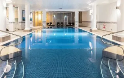 Refreshing indoor pool at Leonardo Hotel Southampton Grand Harbour.