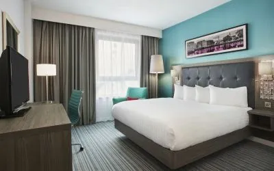 Day use room with work desk at Leonardo Hotel Liverpool.