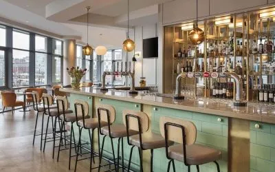 Hotel bar at Leonardo Hotel Liverpool.