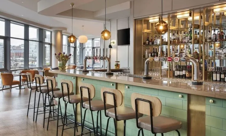 Hotel bar at Leonardo Hotel Liverpool.
