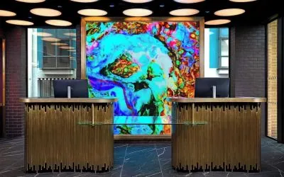 Hotel reception at NYX Dublin Portobello.