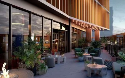 Terrace/patio at The Gantry London, Curio Collection By Hilton.