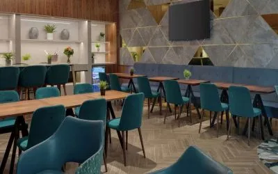 Executive lounge at Hilton London Angel Islington.