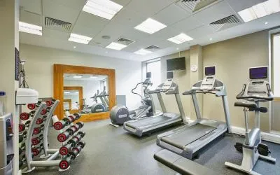 Fitness center available at Hilton Garden Inn Bristol City Centre.