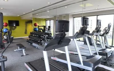 Fitness center available at Hilton Garden Inn Stoke On Trent.
