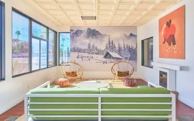 Lobby and coworking lounge at Aqua Soleil Hotel & Mineral Water Spa.