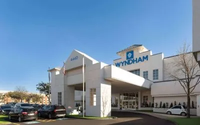 Hotel parking at Wyndham DFW Airport.