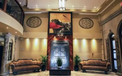 Hotel lobby at Hotel Brossard.