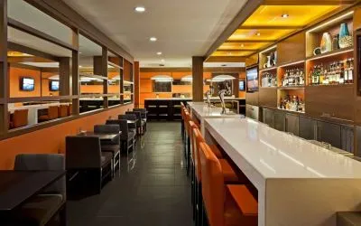Hotel bar at Hilton Mississauga Meadowvale.