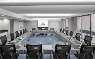 Professional meeting room at Hilton Mississauga Meadowvale.